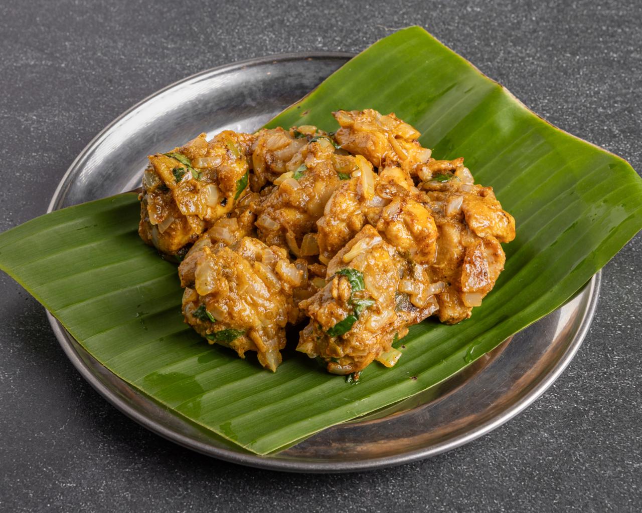 Madurai pepper chicken fresh off the tawa